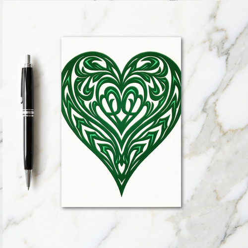 Emerald Heart Art Card
