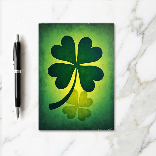 Emerald Heart Clover Card