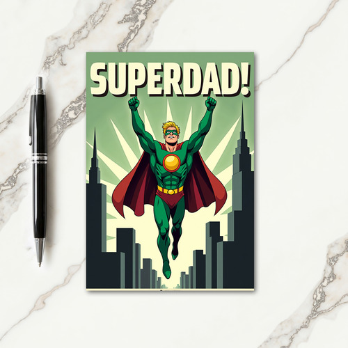 Emerald Hero Fathers Day Card