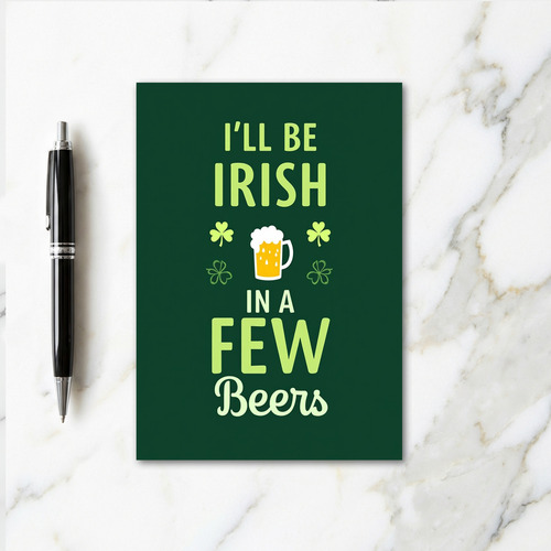 Emerald Irish Beers Fun Card