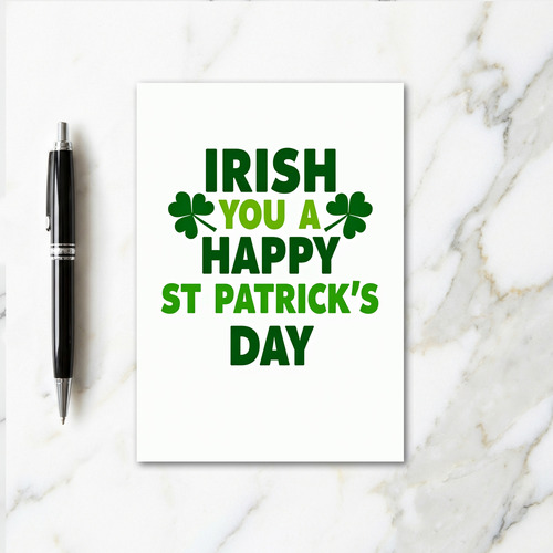 Emerald Irish Day Glitter Texture Card