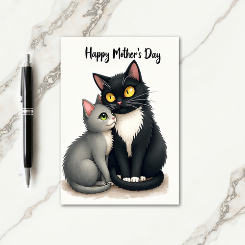 Emerald Kittens Mothers Day Card