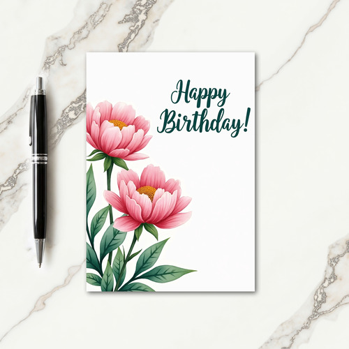 Emerald Leaf Birthday Card