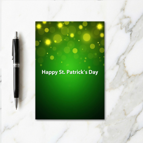 Emerald Light St Patricks Day Card