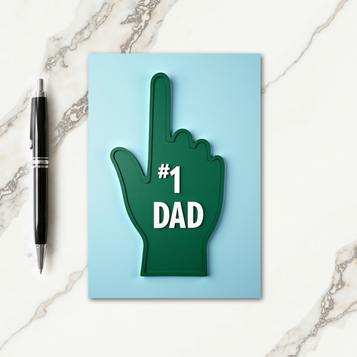 Emerald Number One Dad Card