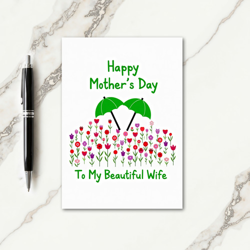 Emerald Parasol Mothers Card