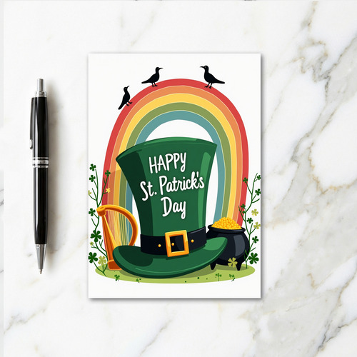 Emerald Rainbow Happy Card