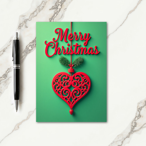 Emerald Red Christmas Card