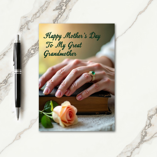 Emerald Ring Mothers Day Card