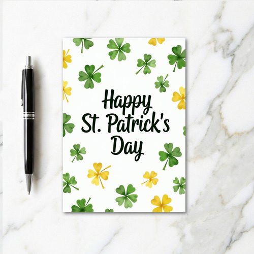 Emerald Script Happy St Patricks Card