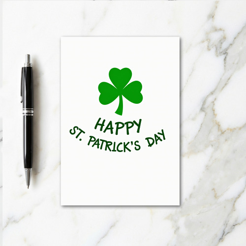 Emerald Shamrock Happy Card
