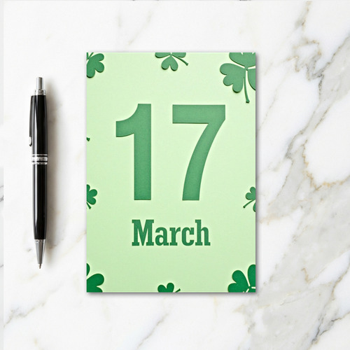 Emerald Shamrock March 17 Card