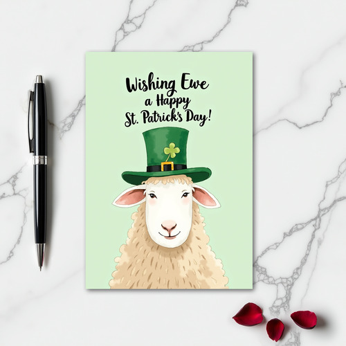 Emerald Sheep Holiday Card