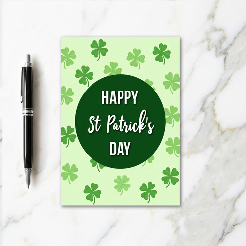 Emerald St Patricks Day Glitter Card