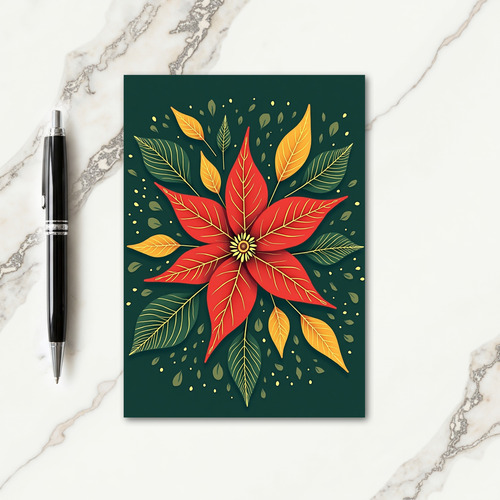 Emerald Star Christmas Card