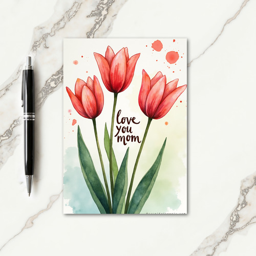 Emerald Stem Blossom Card