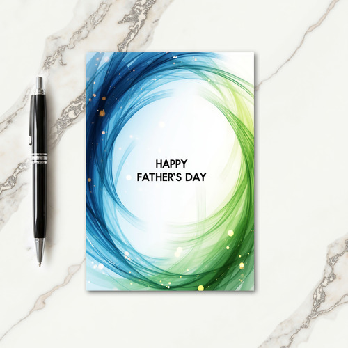 Emerald Swirl Fathers Day Card
