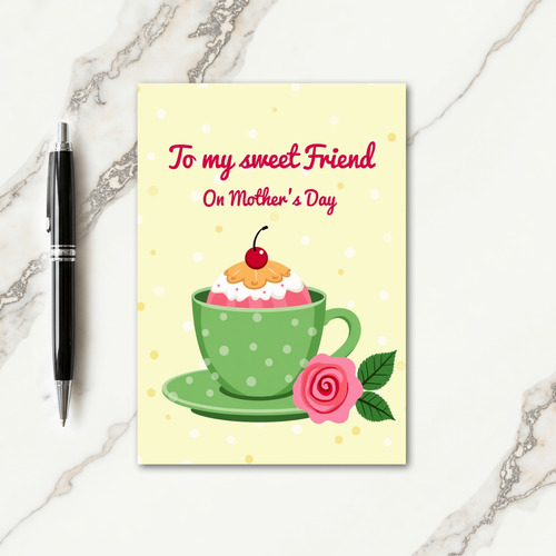 Emerald Teacup Mothers Day Card