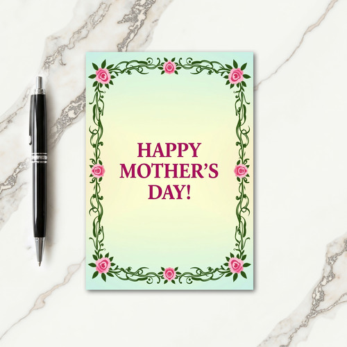 Emerald Vines Floral Card