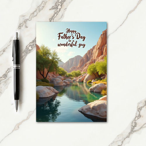 Emerald Water Fathers Day Card