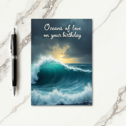 Emerald Wave Birthday Card