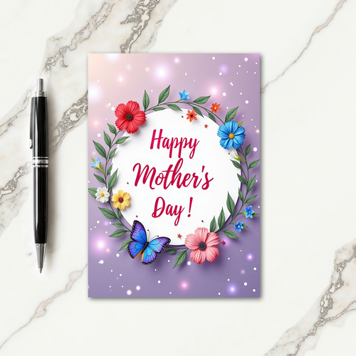 Emerald Wreath Mothers Day Card