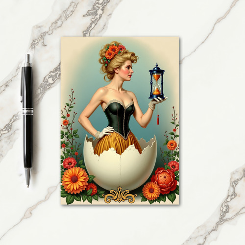 Emergence Elegant Woman Art Card