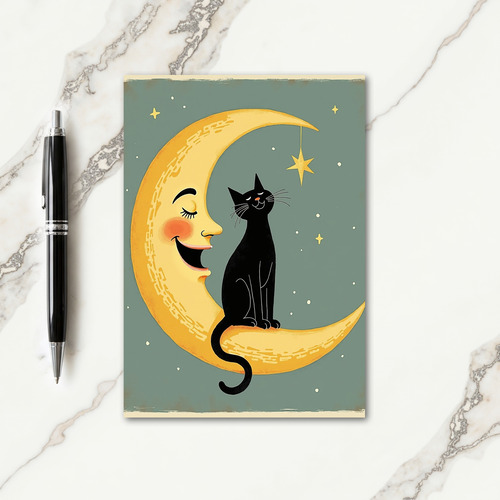 Enchanted Moon Cat Card