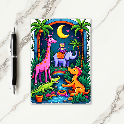 Enchanted Moonlit Jungle Card