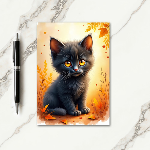 Enchanting Autumn Creature Card