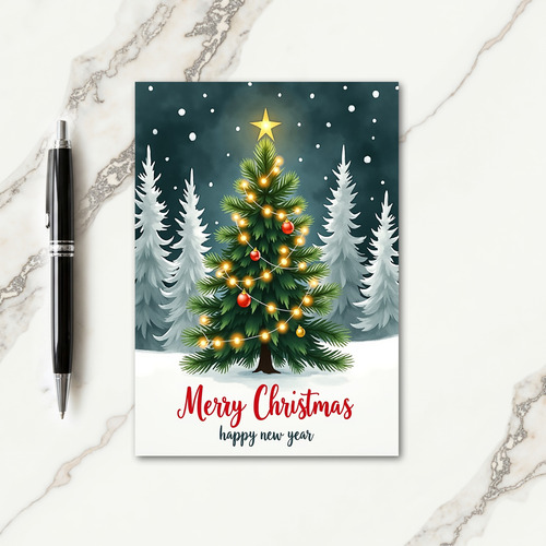 Enchanting Christmas Tree Card