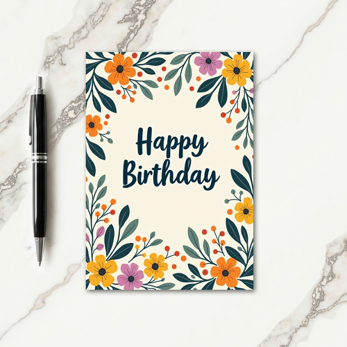 Enchanting Floral Birthday Card