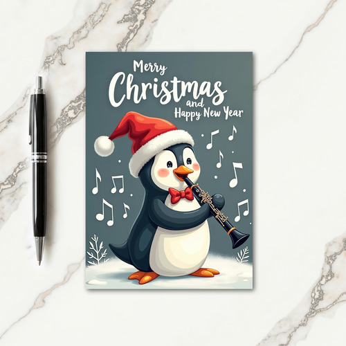 Enchanting Penguin Music Card