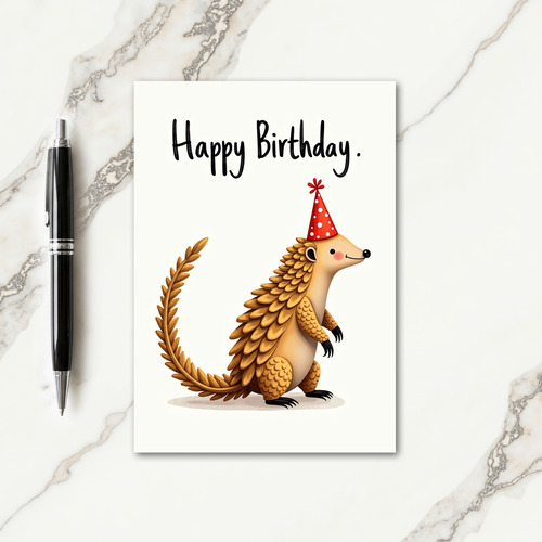 Endearing Golden Scales Birthday Card