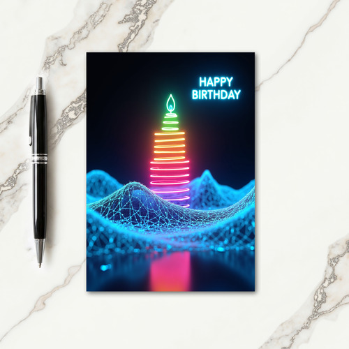 Energy Candle Birthday Card