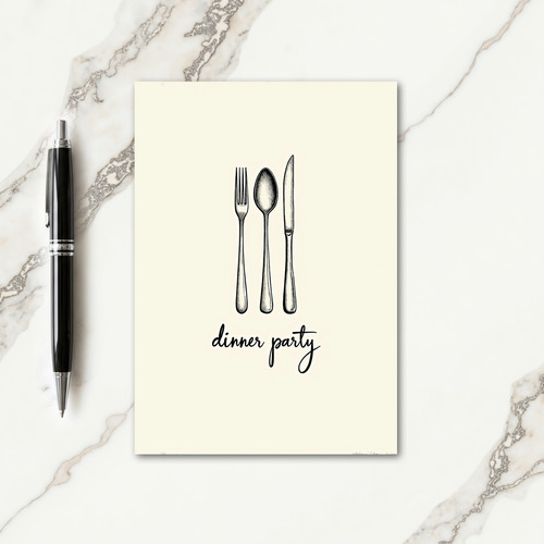 Engraved Utensil Birthday Card