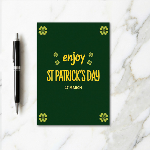 Enjoy St Patricks Day March Card