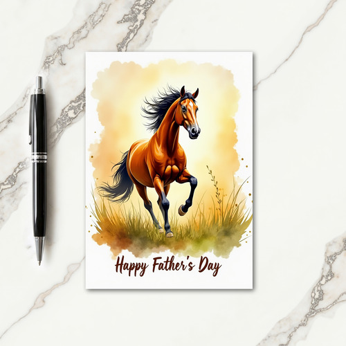 Equine Art Fathers Day Card