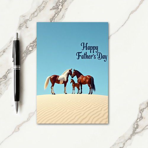Equine Family Fathers Day Card