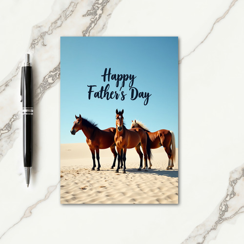 Equine Fathers Day Art Card