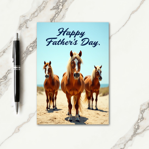 Equine Fathers Day Scene Card