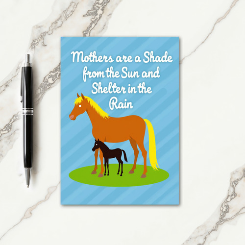 Equine Mothers Day Illustration Card