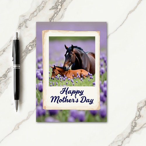 Equine Mothers Day Meadow Card