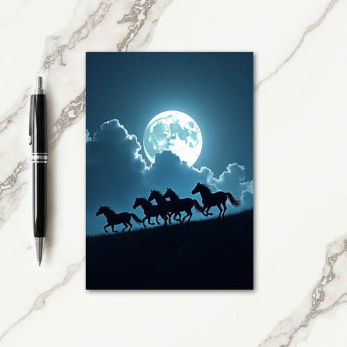 Equine Silhouette Birthday Card