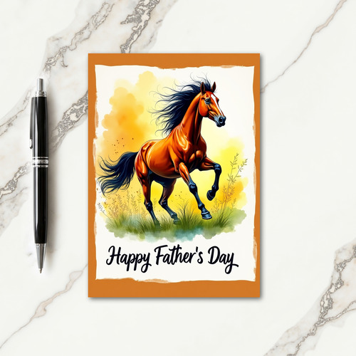 Equine Sweet Fathers Day Card