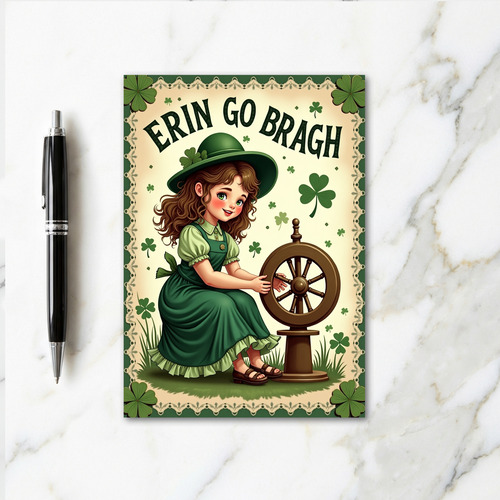 Erin Go Bragh Girl Luck Card