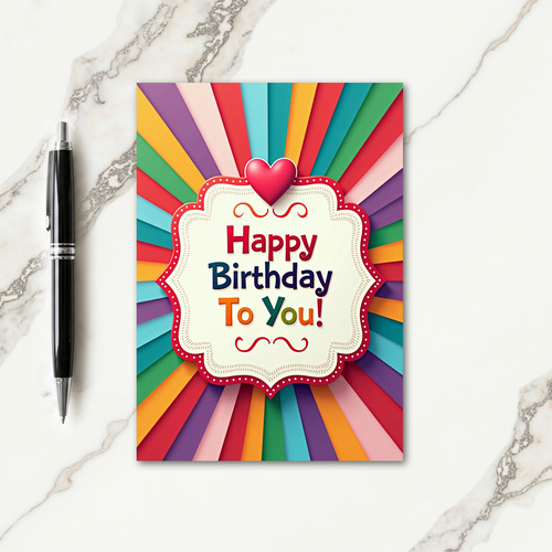 Etched Banner Birthday Card
