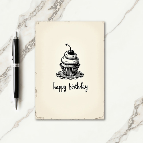 Etched Dessert Birthday Card