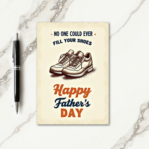 Etched Shoes Fathers Day Card