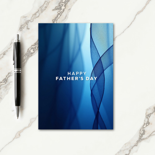 Ethereal Blue Fathers Day Card